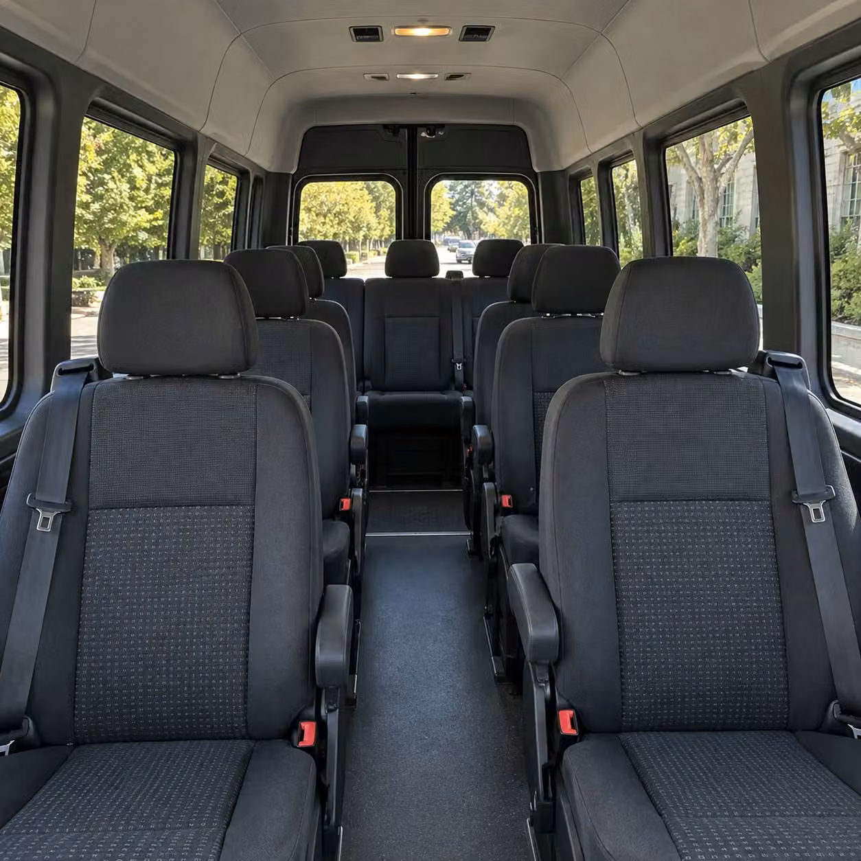 sprinter van with driver inside